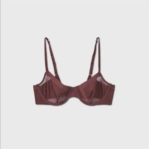 Auden Unlined Demi Coverage Underwire Bra